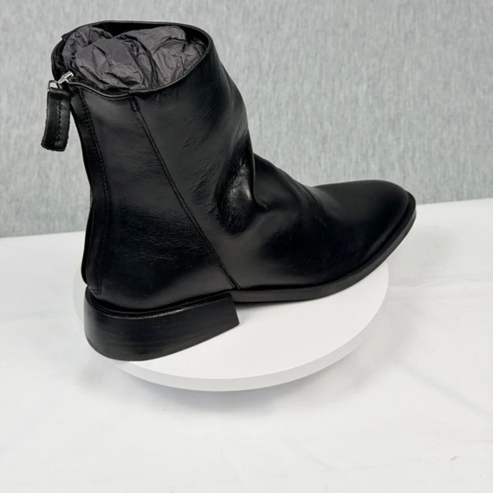Steve Madden Nexie Black Leather Slouch Ankle Booties NEXI01S1 Size 6.5 Portugal